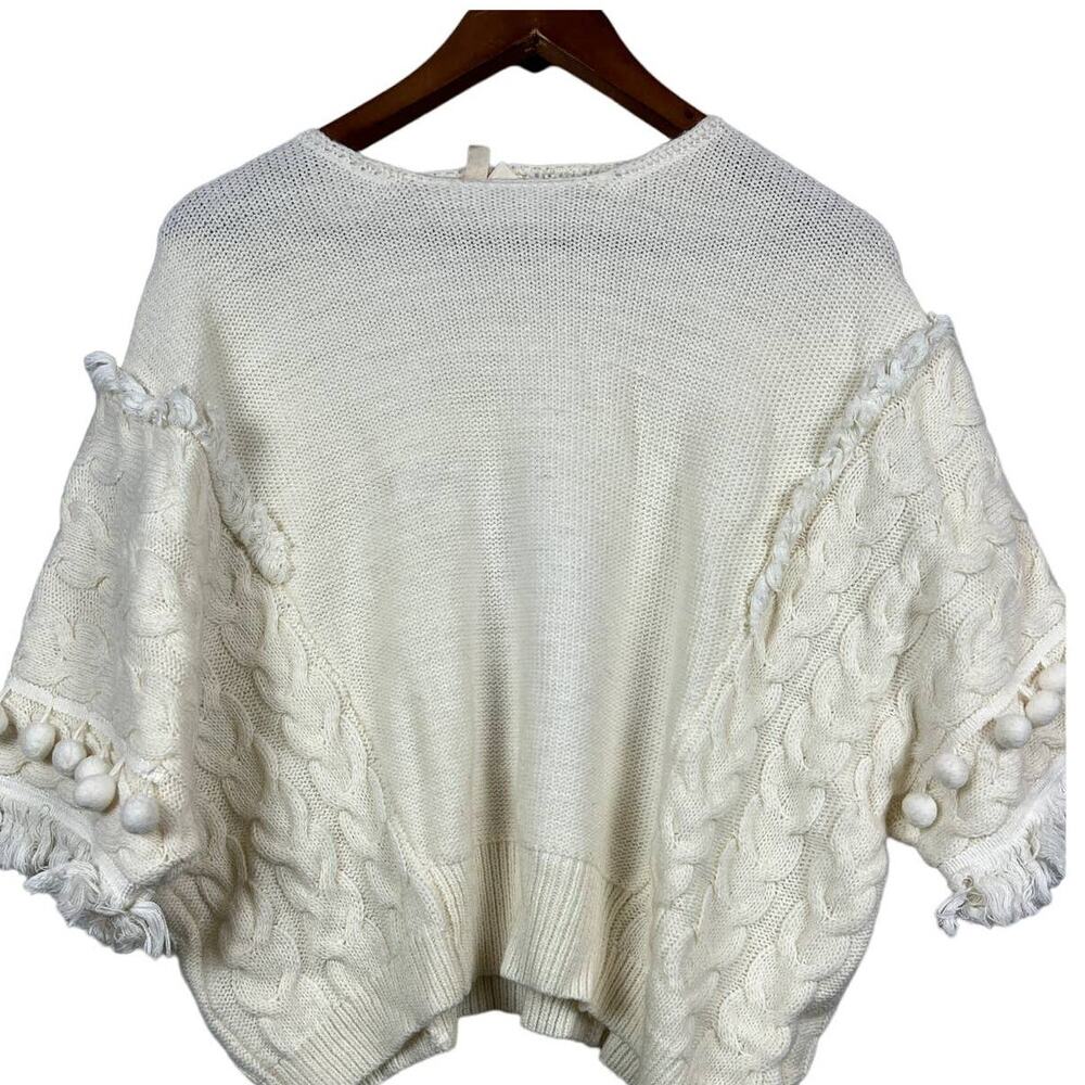 MOTH Pom Pom Sleeve Sweater Oversized Chunky - XS